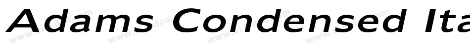 Adams Condensed Italic字体转换